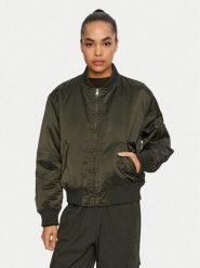 Champion Kurtka bomber 117578 Zielony Custom Fit. Zielone kurtki damskie Champion, l, bez wzorów, z syntetyku, bez kaptura. Za 439.99 zł.