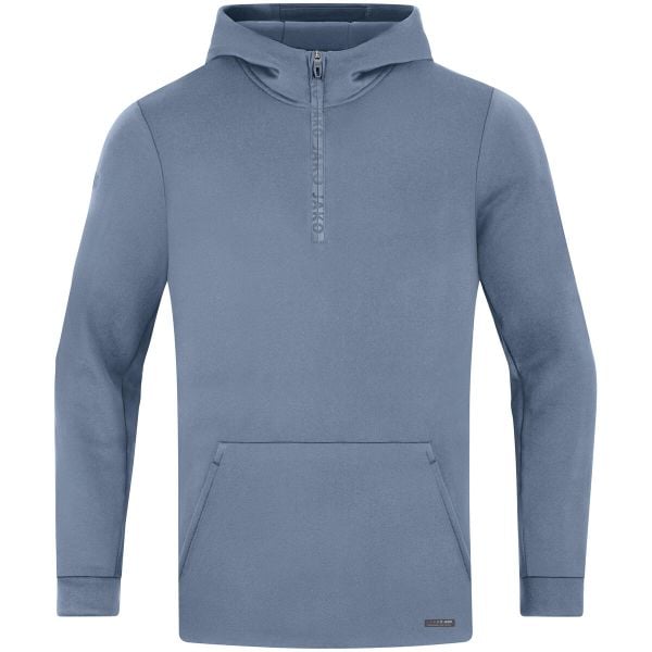 Bluza z kapturem dla kobiet Jako Pro Casual. Niebieskie bluzy damskie Jako, bez wzorów, z elastanu, z kapturem, do piłki nożnej. Za 260.89 zł.