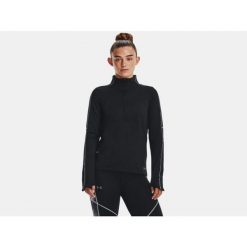 Damski sweter sportowy Under Armour. Czarne swetry damskie Under Armour, s, bez wzorów, z materiału, sportowe, bez kołnierzyka, bez ramiączek, bez kaptura. Za 431.99 zł.