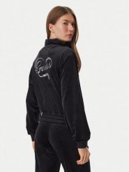Guess Bluza V6BQ08 K6302 Czarny Regular Fit. Czarne bluzy damskie Guess, m, z aplikacjami, z syntetyku, bez kaptura. Za 344.99 zł.