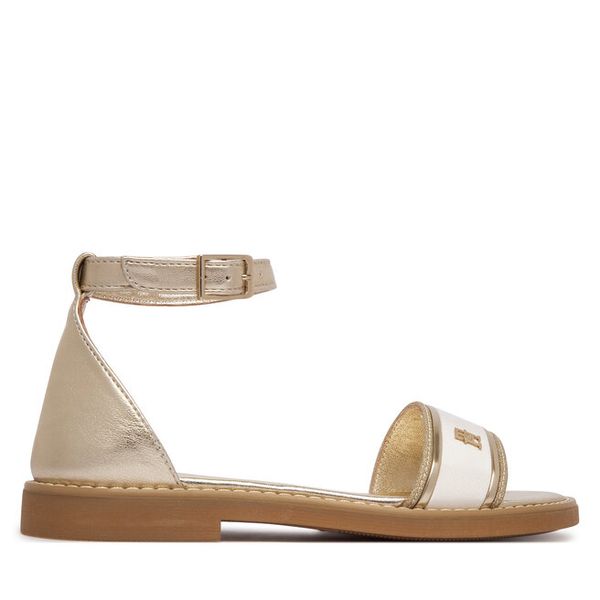 Sandały Tommy Hilfiger. Żółte sandały dziewczęce Tommy Hilfiger, bez zapięcia. Za 385.99 zł.