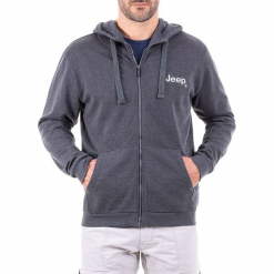Bluza w kolorze szarym. Szare bluzy męskie Jeep, z nadrukiem. W wyprzedaży za 119.95 zł.