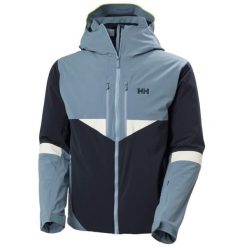 Kurtka narciarska Helly Hansen Kvitfjell. Niebieskie kurtki snowboardowe męskie Helly Hansen, l, bez wzorów, z dzianiny, bez kaptura, narciarskie, primaloft. Za 1,863.50 zł.