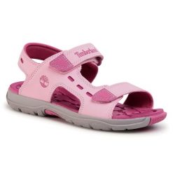 Sandały Timberland. Czerwone sandały dziewczęce Timberland, bez zapięcia. Za 159.99 zł.