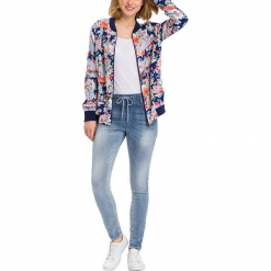 Jegginsy "Janelle" - Regular Fit - w kolorze błękitnym. Niebieskie legginsy damskie Cross Jeans, w paski. W wyprzedaży za 127.95 zł.