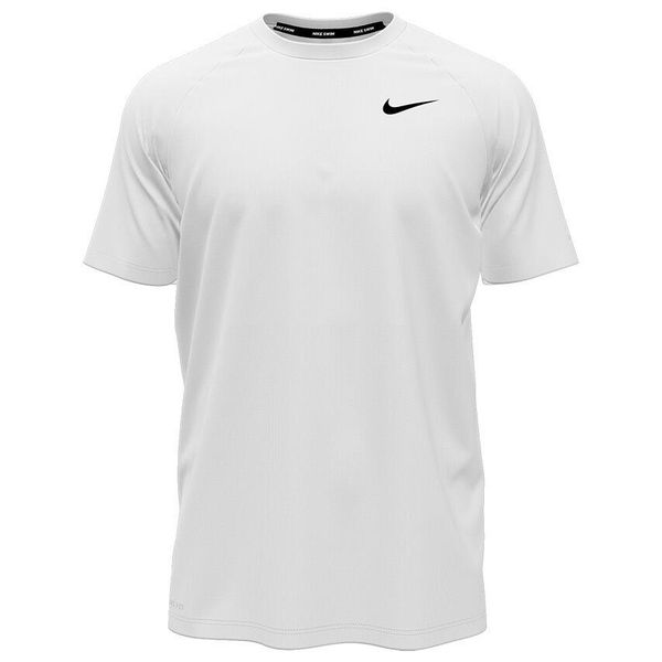 Koszulka sportowa męska Nike nessa586bi100xl. Białe koszulki sportowe męskie Nike, l, bez wzorów, z materiału, bez kołnierzyka, bez ramiączek, na fitness i siłownię. Za 150.10 zł.