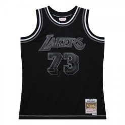 Koszulka męska do koszykówki Mitchell & Ness NBA LA Lakers Dennis Rodman. Czarne koszulki sportowe męskie Mitchell & Ness, m, bez wzorów, bez kołnierzyka, bez ramiączek, do koszykówki. Za 559.00 zł.