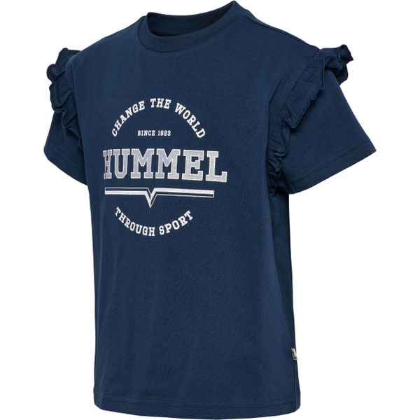 T-shirt dla dziewczynki Hummel hmlVIOLET. Niebieskie t-shirty i topy dla dziewczynek Hummel, bez wzorów, z bawełny, bez ramiączek. Za 130.50 zł.