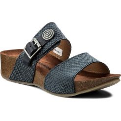 Klapki DR. BRINKMANN - 701186 Blau 5. Niebieskie klapki damskie Dr. Brinkmann, z nubiku. W wyprzedaży za 189.00 zł.