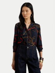 LAUREN RALPH LAUREN Koszula 200P03553001 Granatowy Regular Fit. Niebieskie bluzki damskie Lauren Ralph Lauren, m, bez wzorów, z syntetyku, bez kołnierzyka, bez ramiączek. Za 859.99 zł.