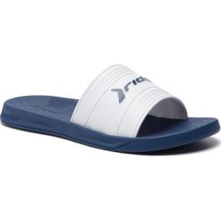 Klapki RIDER - Liberty Ad 82577 Blue/White 20247. Białe klapki męskie Rider, z tworzywa sztucznego, sportowe. W wyprzedaży za 79.00 zł.
