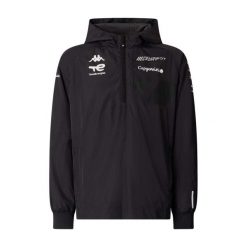 Veste de survêtement Peugeot Sport Asteodi. Czarne bluzy męskie Kappa, m, bez wzorów, z dresówki, bez kaptura. Za 447.50 zł.