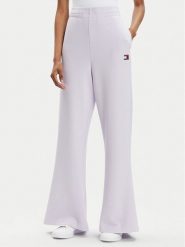 Tommy Jeans Spodnie dresowe DW0DW17312 Fioletowy Wide Leg. Fioletowe spodnie dresowe damskie Tommy Jeans, xl, bez wzorów, z dresówki. Za 519.99 zł.