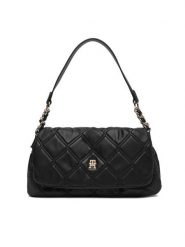 Tommy Hilfiger Torebka Th Feminine Shoulder Bag AW0AW18717 Czarny. Czarne torebki do ręki damskie Tommy Hilfiger, bez wzorów, ze skóry, bez dodatków. Za 569.99 zł.