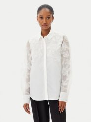 French Connection Koszula 72YAV Biały Regular Fit. Białe bluzki damskie French Connection, bez wzorów, z syntetyku, bez kołnierzyka, bez ramiączek. Za 319.99 zł.