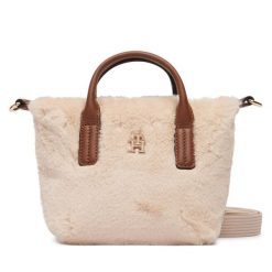 Torebka Tommy Hilfiger. Brązowe torebki do ręki damskie Tommy Hilfiger, bez wzorów, bez dodatków. Za 409.99 zł.