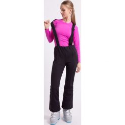 Spodnie narciarskie damskie SPDN003Z - czarny. Czarne spodnie snowboardowe damskie 4f, z materiału. W wyprzedaży za 349.99 zł.