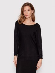 Guess Sweter Adele W2YR34 Z2V62 Czarny Regular Fit. Czarne swetry damskie Guess, l, z aplikacjami, z wiskozy, bez kołnierzyka, bez ramiączek, bez kaptura. Za 299.99 zł.