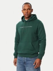 Tommy Jeans Bluza DM0DM20746 Zielony ciemny Regular Fit. Zielone bluzy męskie Tommy Jeans, m, bez wzorów, z bawełny, bez kaptura. Za 369.99 zł.