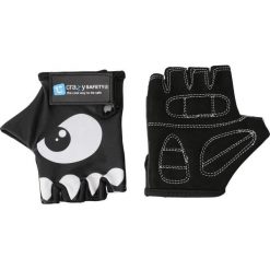 Rękawiczki rowerowe | Czarne | Crazy Safety | Refleksyjne oczy | S. Czarne rękawiczki dziecięce CRAZY SAFETY, bez wzorów, z lycry. Za 131.00 zł.