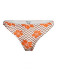 Majtki bikini o średnim kryciu dla Kobiety MINI HULA Brązowy. Brązowe bikini damskie Roxy, s, z aplikacjami. Za 179.99 zł.