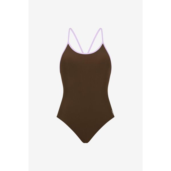 Damski strój pływacki Wallien Czarny. Brązowe kostiumy jednoczęściowe damskie WALLIEN, xs, bez wzorów, sportowe, do pływania. Za 339.00 zł.