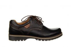 Półbuty Bayla-081 858 Juma Czarna II AX 081118, Czarny, Skóra naturalna - 43. Czarne półbuty na co dzień męskie Bayla, z materiału, sportowe, bez zapięcia. W wyprzedaży za 242.10 zł.