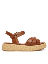 Tommy Hilfiger Sandały T3A2-34293-0326 Brązowy. Brązowe sandały dziewczęce Tommy Hilfiger, ze skóry, bez zapięcia. Za 409.99 zł.