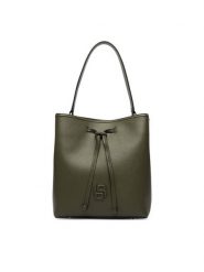 BOSS Torebka Anett Drawstring 50567602 Zielony ciemny. Zielone torebki do ręki damskie Boss, bez wzorów, ze skóry, bez dodatków. Za 764.99 zł.