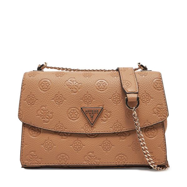 Torebka Guess. Brązowe listonoszki damskie Guess, z aplikacjami, bez dodatków. Za 569.99 zł.