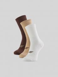 4F Skarpetki długie (3-pack) damskie - multikolor 39-42. Skarpety damskie 4f, bez wzorów, prążkowane. Za 59.99 zł.