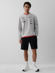 4F Spodenki dresowe męskie - czarne M. Czarne szorty męskie 4f, m, bez wzorów, z dresówki, klasyczne. Za 129.99 zł.