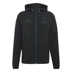 Kurtka z dresu adidas Mercedes LOT. Czarne kurtki męskie Adidas, s, bez wzorów, z dresówki. Za 388.25 zł.