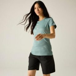 Damska koszulka z krótkim rękawem Fingal Slogan. Brązowe t-shirty damskie Regatta, s, bez wzorów, z poliesteru, bez kołnierzyka. Za 99.99 zł.