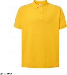 JHK PORA 210 - męskie polo z krótkim rękawem 100% stabilizowana bawełna, 200- 210g - złoty XS. Żółte koszulki polo męskie JHK, m, bez wzorów, z bawełny, bez ramiączek. Za 30.78 zł.
