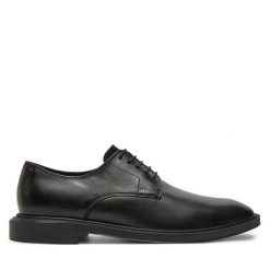 Półbuty HUGO. Czarne eleganckie półbuty Hugo, wizytowe, bez zapięcia. Za 569.99 zł.