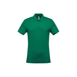 Koszulka polo z krótkim rękawem Kariban Piqué. Zielone koszulki polo męskie KARIBAN, m, bez wzorów, eleganckie, bez ramiączek. Za 94.00 zł.