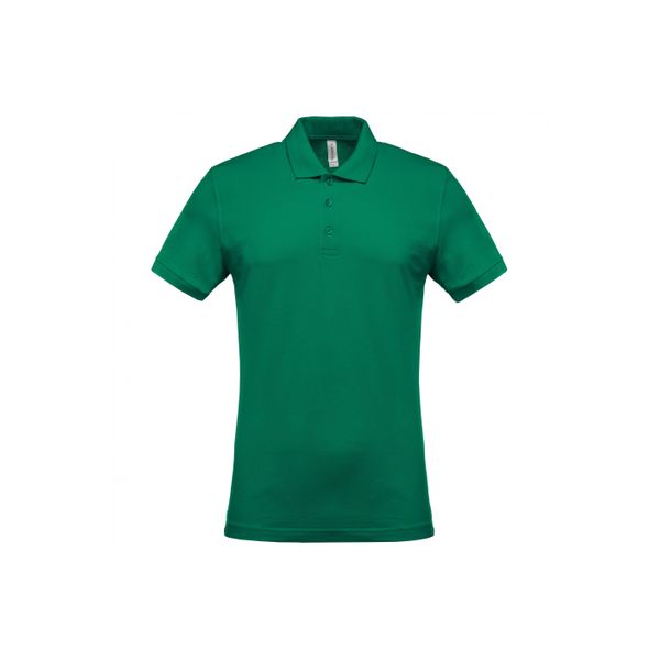 Koszulka polo z krótkim rękawem Kariban Piqué. Zielone koszulki polo męskie KARIBAN, m, bez wzorów, eleganckie, bez ramiączek. Za 94.00 zł.