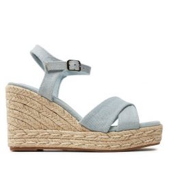 Espadryle Refresh. Niebieskie sandały damskie Refresh, bez wzorów, bez obcasa, bez zapięcia. Za 159.99 zł.