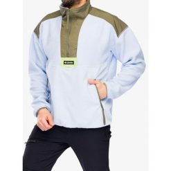 Bluza z zamkiem męska Columbia Riptide Fleece. Niebieskie bluzy męskie Columbia, m, bez wzorów, bez kaptura, trekkingowe. Za 245.99 zł.