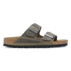 Klapki męskie BIRKENSTOCK ARIZONA LEOI FADED KHAKI. Zielone klapki męskie Birkenstock, ze skóry, klasyczne. Za 419.99 zł.