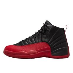 Buty do chodzenia dla dorosłych Air Jordan 12 Retro Flu Game. Czarne obuwie sportowe damskie Jordan, bez wzorów, z gumy, do koszykówki. Za 2,299.85 zł.
