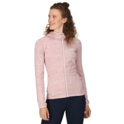 Bluza damska Yonder Hoody. Czerwone bluzy sportowe damskie Regatta, bez wzorów, z elastanu, z kapturem, trekkingowe. Za 172.70 zł.