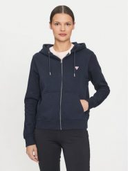 Guess Jeans Bluza W4YQ03 KC811 Granatowy Regular Fit. Niebieskie bluzy damskie Guess Jeans, s, z aplikacjami, z bawełny, bez kaptura. Za 299.99 zł.