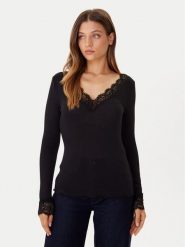 Vero Moda Bluzka Skye 10339843 Czarny Slim Fit. Czarne bluzki damskie Vero Moda, xl, bez wzorów, bez kołnierzyka, bez ramiączek. Za 109.99 zł.