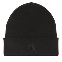 Czapka Calvin Klein. Czarne czapki i kapelusze męskie Calvin Klein, na zimę, bez wzorów. Za 129.99 zł.