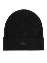 Lacoste Czapka RB5983 Czarny. Czarne czapki i kapelusze damskie Lacoste, na zimę, bez wzorów, z wełny. Za 289.99 zł.