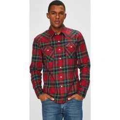 Levi's - Koszula. Brązowe koszule męskie marki Levi's, w kratkę, z bawełny, z klasycznym kołnierzykiem, z długim rękawem. Za 299.90 zł.