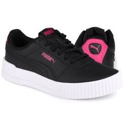 Buty damskie sportowe Puma CARINA. Białe obuwie sportowe damskie Puma, bez wzorów, z gumy, trekkingowe. Za 183.60 zł.