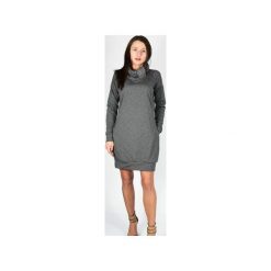CARMEN sukienko-bluza golf komin - szara. Szare bluzy damskie Collibri, na zimę, bez wzorów, bez kołnierzyka, bez ramiączek. Za 189.00 zł.